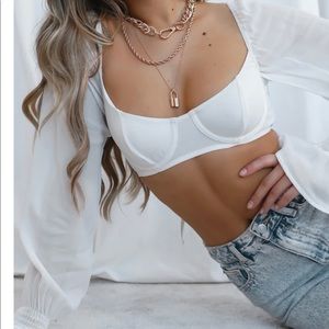 White fox sheer perfection white crop